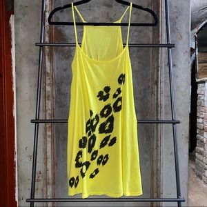 Whitehorse Wildfox Yellow Leopard Paws Tank Top